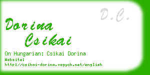 dorina csikai business card